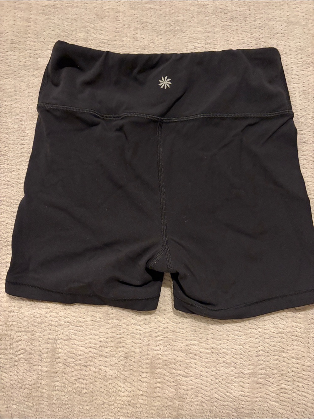 Athleta Black Performance Mid-Rise Bike Shorts